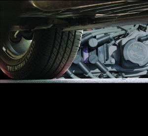 underneath vehicle, oil change