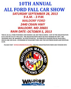 10th annual all ford fall car show